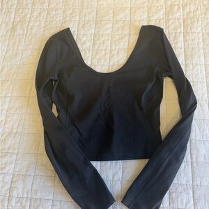 Lululemon Athletica Black Long Sleeve Crop Top